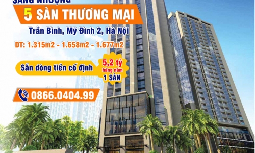 Cần NĐT mua sàn văn phòng, thương mại 200m2 - 1600m2 tại Hà Nội