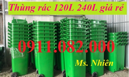 Cung cấp thùng rác 120 lít 240 lít giá rẻ tại an giang- thùng rác công