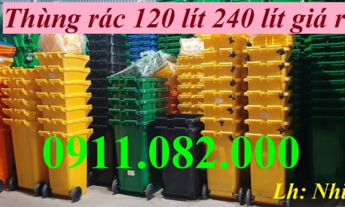  Giá rẻ thùng rác nhựa hdpe tại tiền giang- thùng rác 120l 240l- lh 09