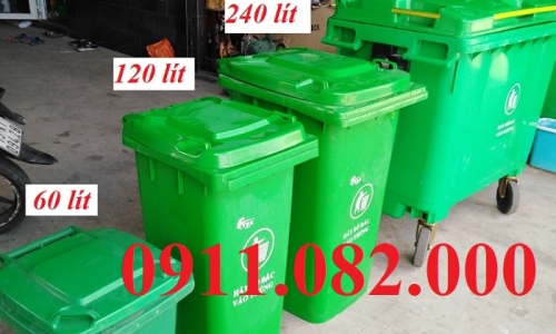  Giá sỉ thùng rác 120l 240l 660l- chuyên thùng rác giá rẻ hậu giang- l