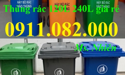  Thùng rác nhập khẩu giá rẻ vĩnh long- thùng rác 120 lít 240 lít 660 l