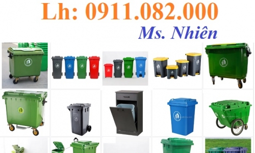 Vĩnh long- nơi cung cấp thùng rác giá rẻ- thùng rác 120l 240l 660l màu